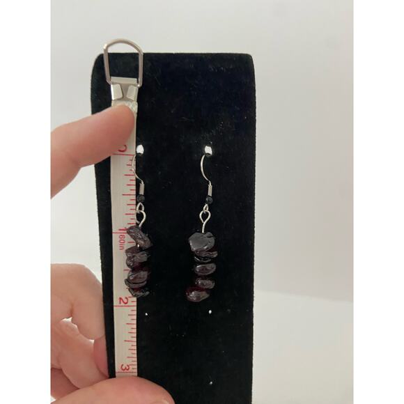 garnet earrings - Picture 3 of 4